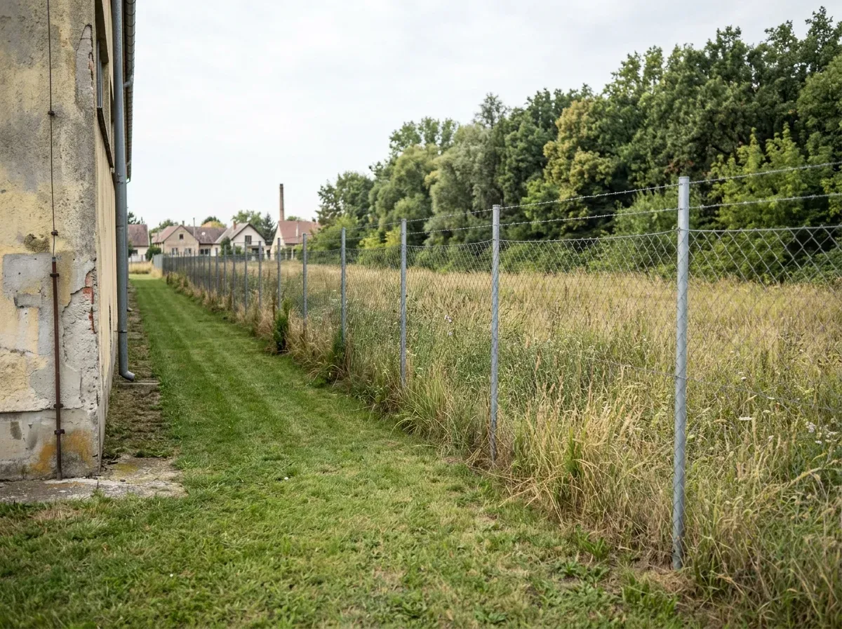 Kiterjedt, gyakran zöldfelülettel határos telephely