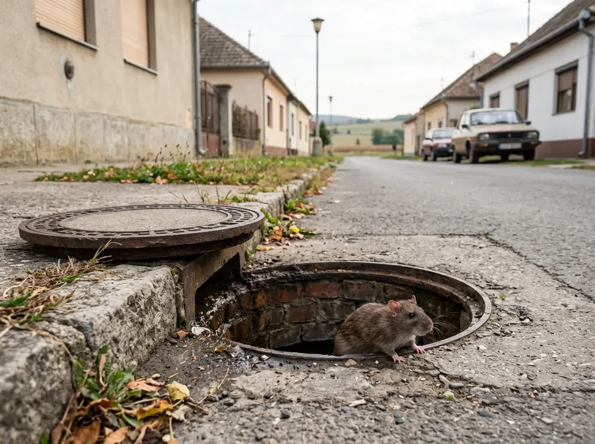 Csatornahálózathoz kötődő rágcsálónyomás