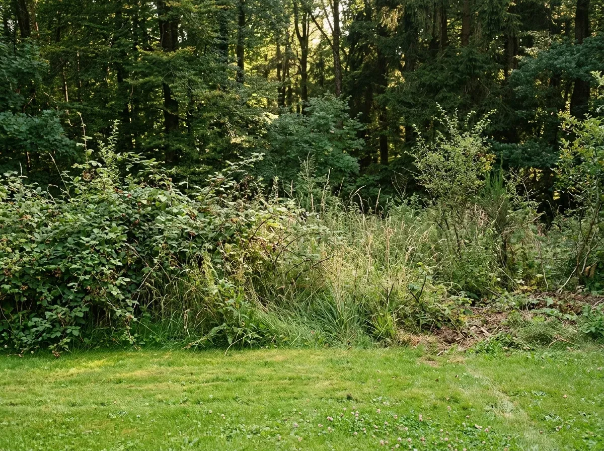 Cserjés átmeneti sáv az erdő vagy a patakpart felől