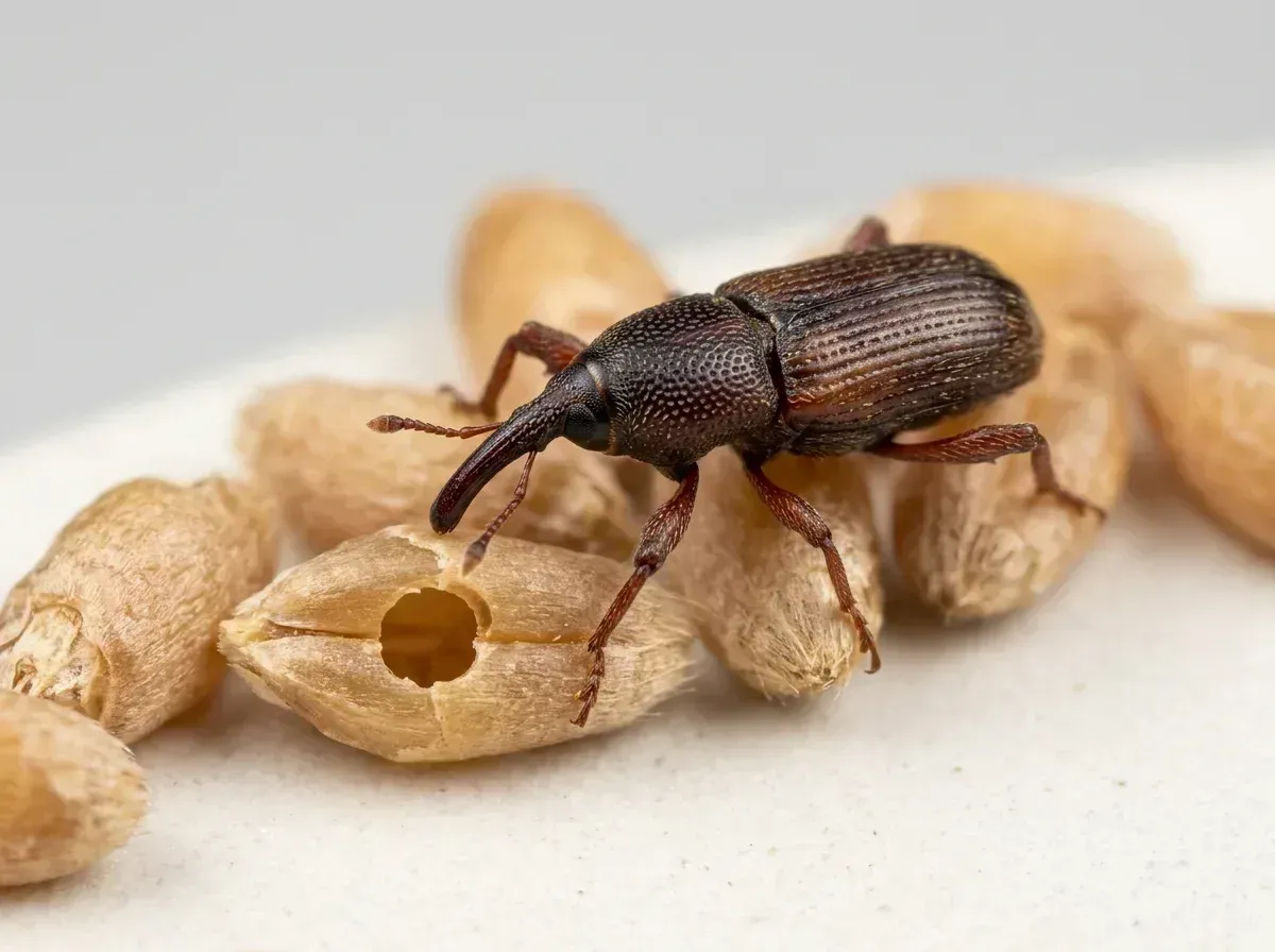 Raktári kártevők (Sitophilus spp. · Plodia interpunctella)