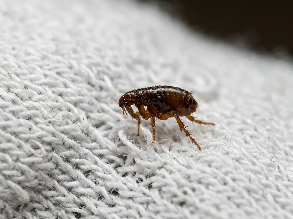Ugráló, sötét, 1–3 mm-es rovar a padlón vagy a zoknin